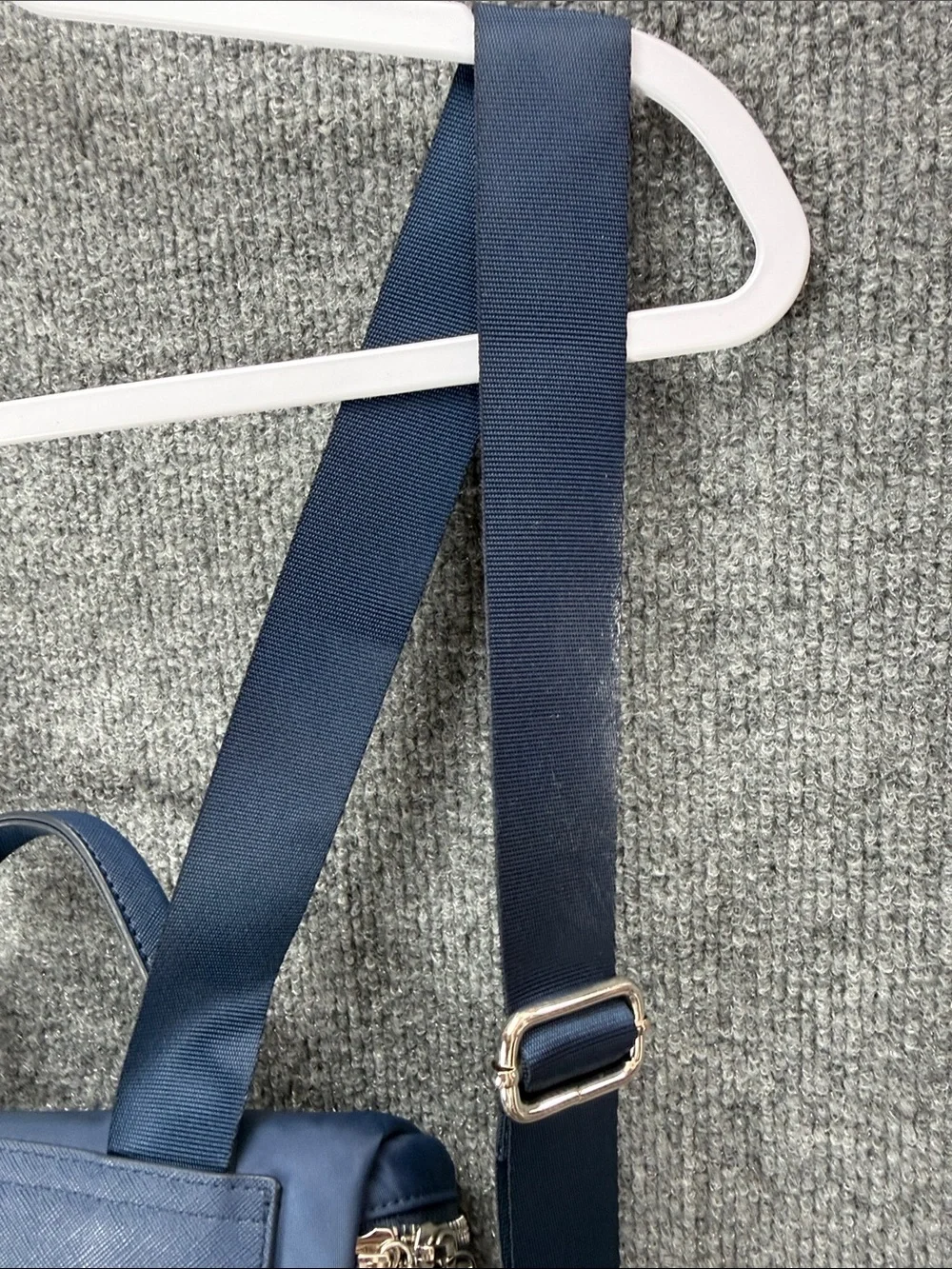 Giani Bernini Navy Nylon Compact Backpack with Front Zip Pocket